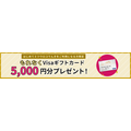 ミツウロコでんきのvisaギフトカード5000円プレゼント