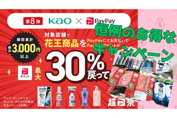 花王×PayPay（12/31まで）30％還元を達成した節約主婦の戦利品公開　対象外商品には注意！ 画像