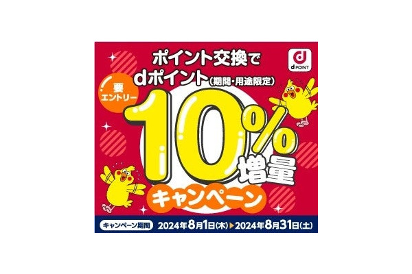 dポイント10％増量！！エントリー7/4～　キャンペーン8/1～ 画像