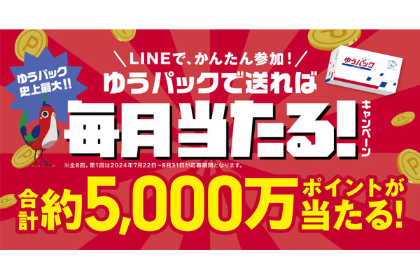 ゆうパックで送れば毎月当たる！当選確率9倍まで上がる！！ 画像