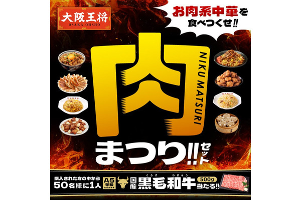 大阪王将の「肉まつりセット」販売開始 　豪華7種！肉をテーマにした中華総菜がセットに 画像