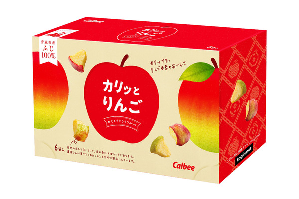 カルビーの新製法「カリッとりんご」青森県全域で販売開始 画像