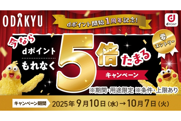 小田急百貨店で「dポイントもれなく5倍キャンペーン」9/10~10/7開催 画像