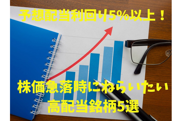 予想配当利回り「5%」以上　株価急落時に注視しつつ狙いたい高配当銘柄5選 画像