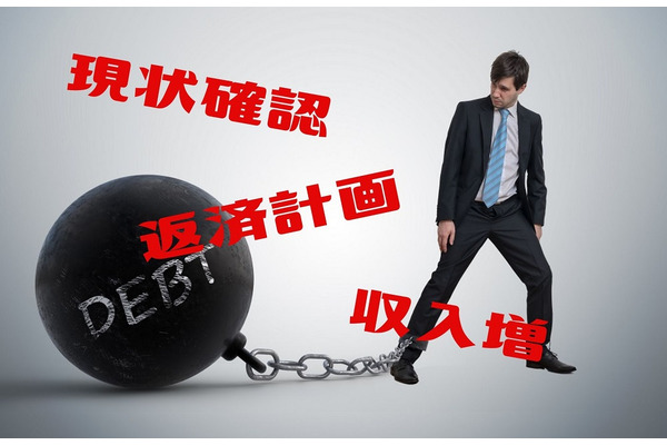 【クレカやローンは借金！】現状把握 → 返済計画  → 収入増で完済を目指す  「具体策」も提示 画像