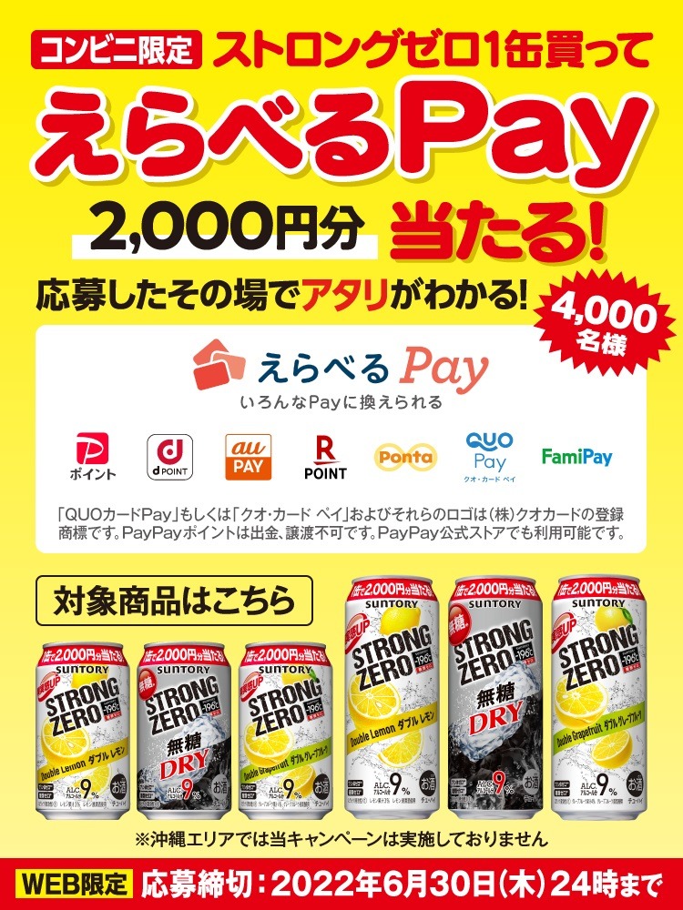 選べるPay2,000円分