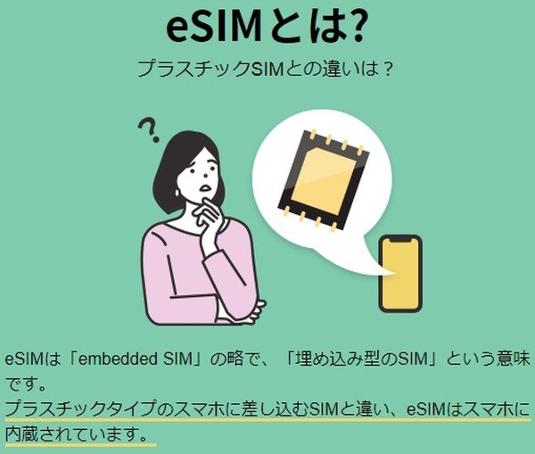 eSIMに対応
