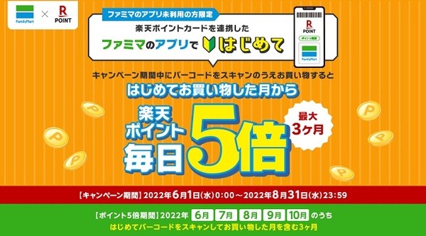 3か月間ポイント5倍