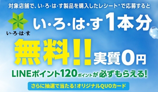 「実質0円LINEポイント120ポイントが必ずもらえる！」キャンペーン
