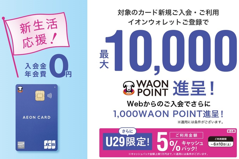 WAON POINT最大11,000ポイント