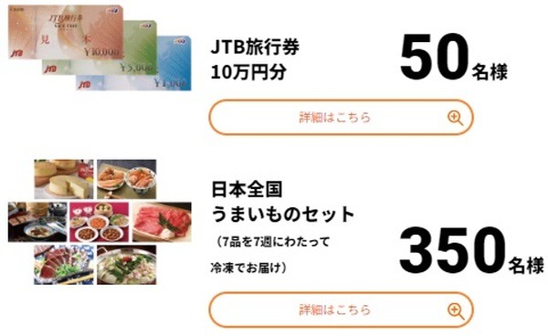 JTB旅行券、日本全国うまいものセット