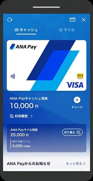 Visaブランドのプリカなら「ANA Pay」