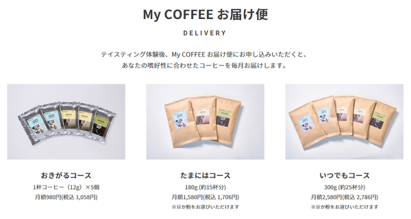 UCC上島珈琲のMy COFFEE お届け便
