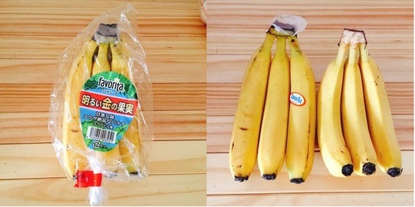 バナナ「明るい金の果実」パッケージと中身