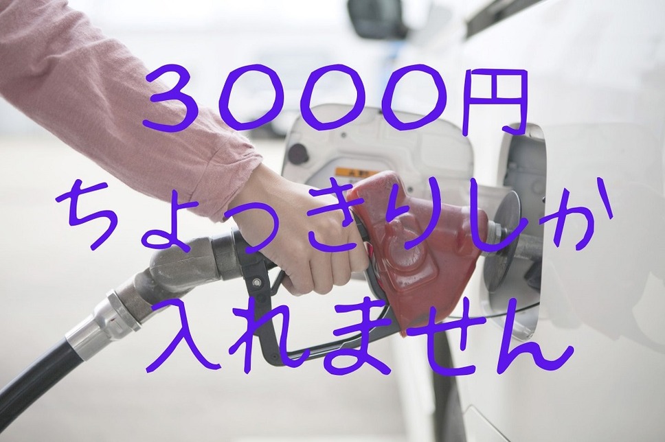 3000円の金額指定給油でガソリン代を予算化