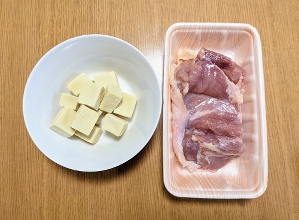高野豆腐と鶏もも肉
