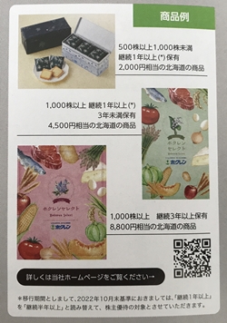 北海道の特産品カタログギフト（2022年4月）